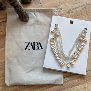 Zara Cream and White Shell Necklace